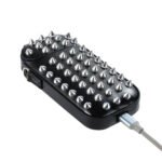 Silver Rivet Style Protective Case(Black)