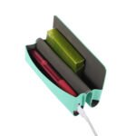 Cross Pattern Leather Storage Bag(Mint Green)
