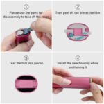 Rod Replacement Decoration Color Cap with Removal Tool(Striped Pink) - Image 3